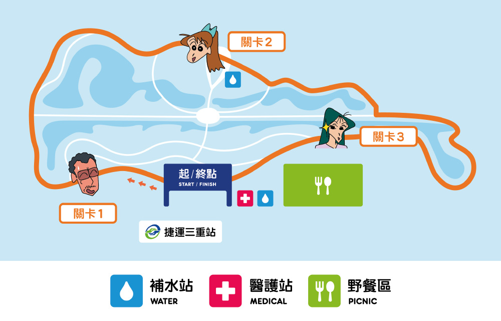 蠟筆小新25週年 2016春日部動感運動會 - 路跑路線圖