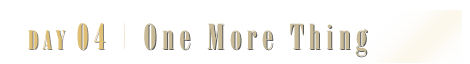 One More Thing